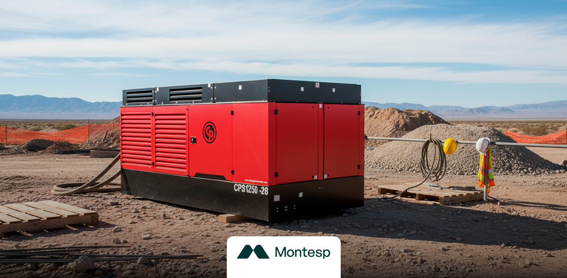 compressores para obras em locais remotos